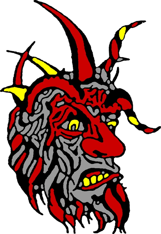 Das historische Vereinslogo der Anifer Krampusse